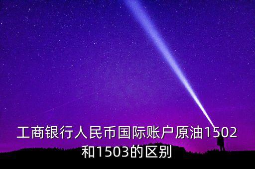 銀行的原油1503和1504什么意思，工商銀行人民幣國際賬戶原油1502和1503的區(qū)別