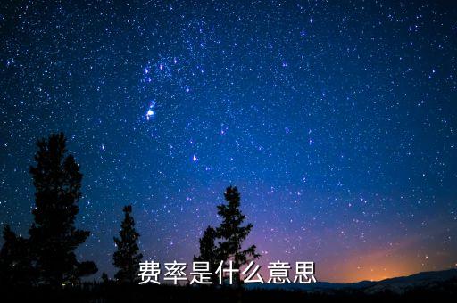 客戶費(fèi)率是什么，什么叫費(fèi)率