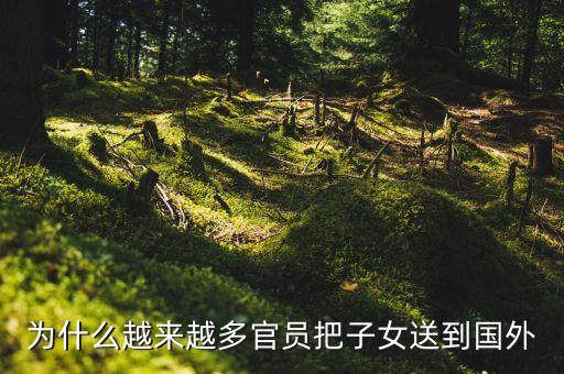 為什么越來越多官員把子女送到國外