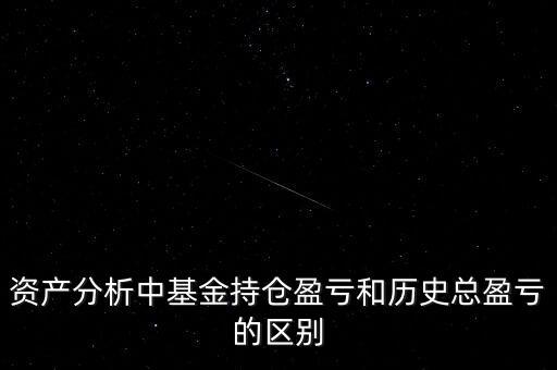 什么是基金的持倉盈虧，資產分析中基金持倉盈虧和歷史總盈虧的區(qū)別