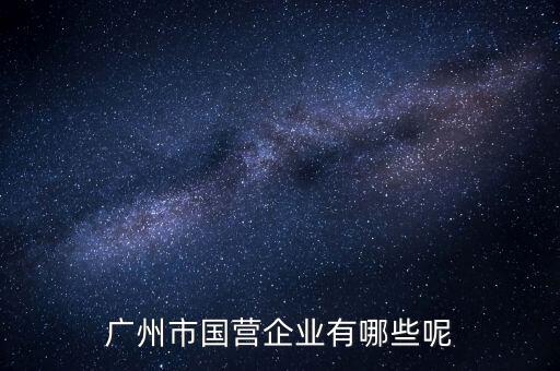 廣州有什么國(guó)企央企，廣州有哪些大型國(guó)企