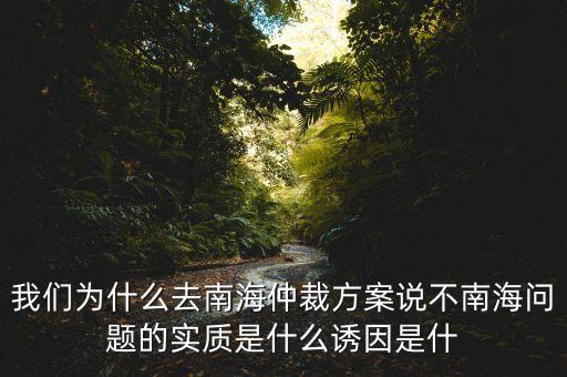 中國(guó)為什么不接受南海仲裁，我們?yōu)槭裁慈ツ虾Ｖ俨梅桨刚f不南海問題的實(shí)質(zhì)是什么誘因是什