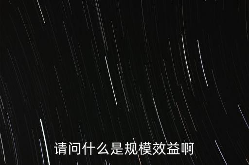 什么叫規(guī)模優(yōu)勢，規(guī)模經(jīng)濟(jì)有什么好處