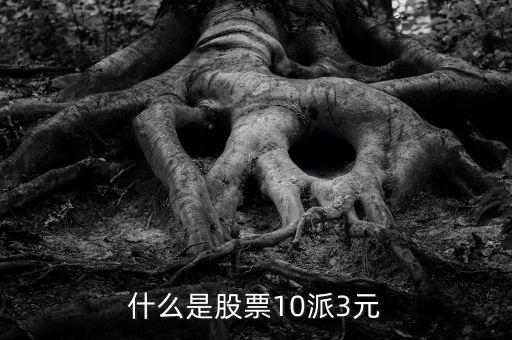 10派3元是什么意思，股票十派三是什么意思