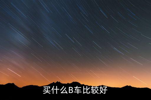 買什么B車比較好