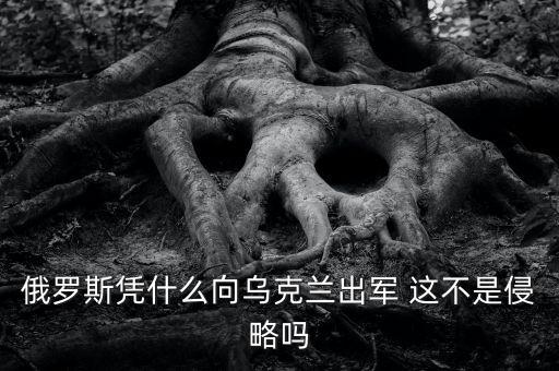 俄羅斯憑什么向烏克蘭出軍 這不是侵略嗎