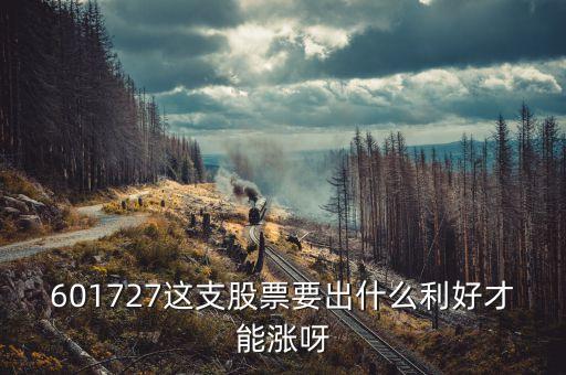 601727這支股票要出什么利好才能漲呀