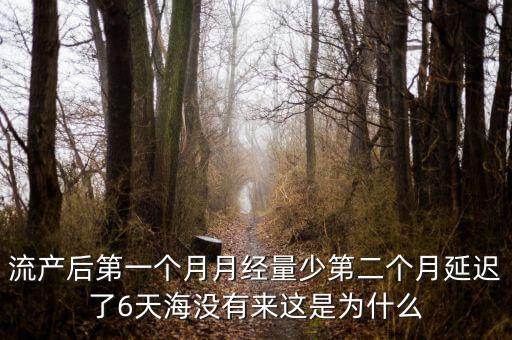 流產后第一個月月經量少第二個月延遲了6天海沒有來這是為什么