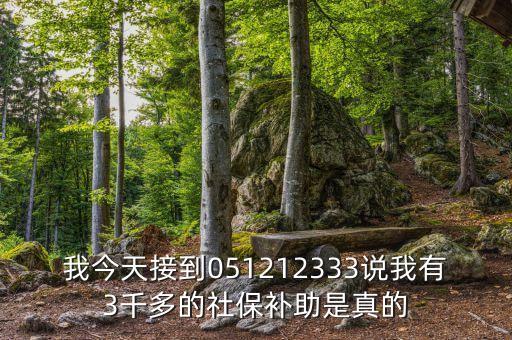 天津街道保險(xiǎn)3千多的是什么意思，我今天接到051212333說(shuō)我有3千多的社保補(bǔ)助是真的