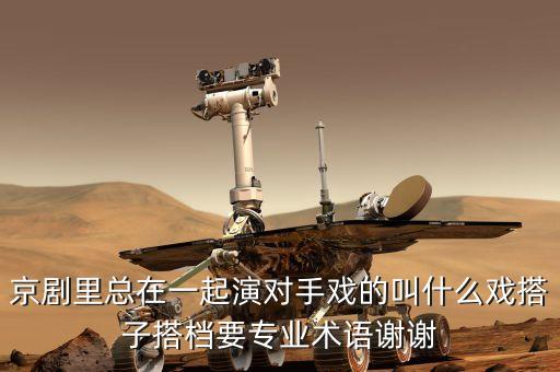 京劇里總在一起演對(duì)手戲的叫什么戲搭子搭檔要專業(yè)術(shù)語謝謝