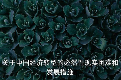 關于中國經(jīng)濟轉(zhuǎn)型的必然性現(xiàn)實困難和發(fā)展措施