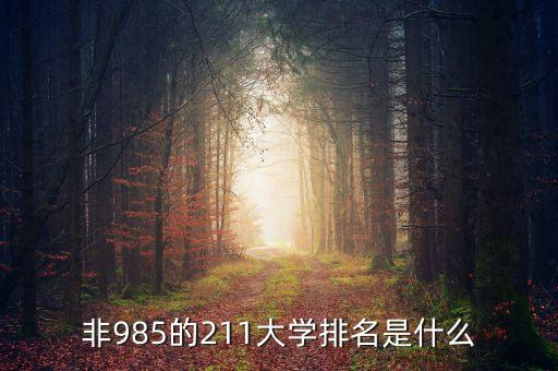 非985的211大學(xué)排名是什么