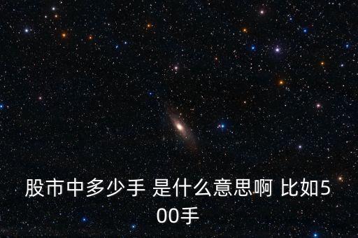 股票500手是什么意思，購買手?jǐn)?shù)是什么意思