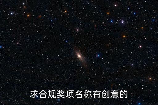 求合規(guī)獎(jiǎng)項(xiàng)名稱有創(chuàng)意的