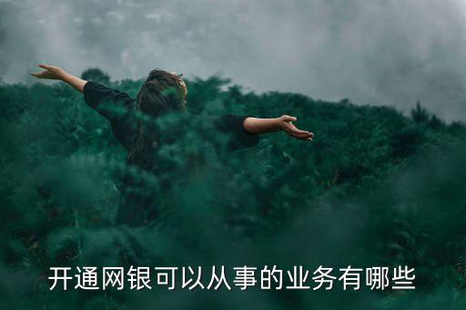 開(kāi)通網(wǎng)銀可以從事的業(yè)務(wù)有哪些