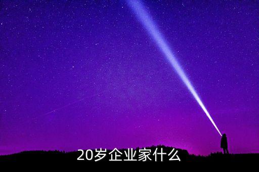 20歲企業(yè)家什么