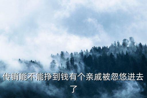 傳銷能不能掙到錢有個親戚被忽悠進去了