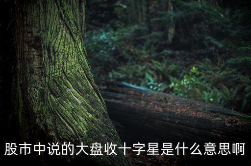 大盤十字星是什么意思，什么是股票或大盤收十字星謝謝