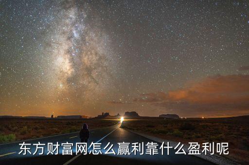 東方財(cái)富網(wǎng)怎么贏利靠什么盈利呢