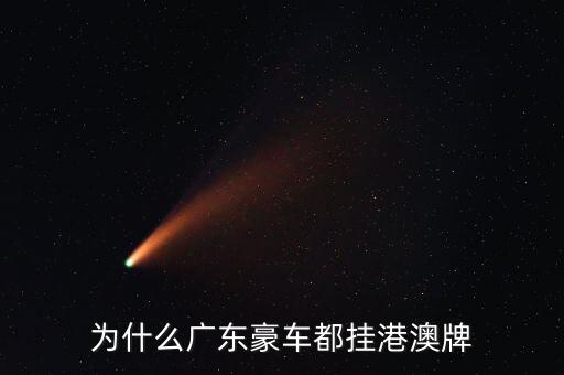 為什么廣東豪車都掛港澳牌