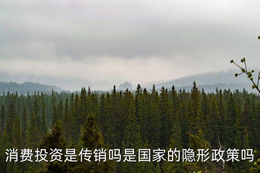 國(guó)家隱形政策是什么事，消費(fèi)投資是傳銷嗎是國(guó)家的隱形政策嗎