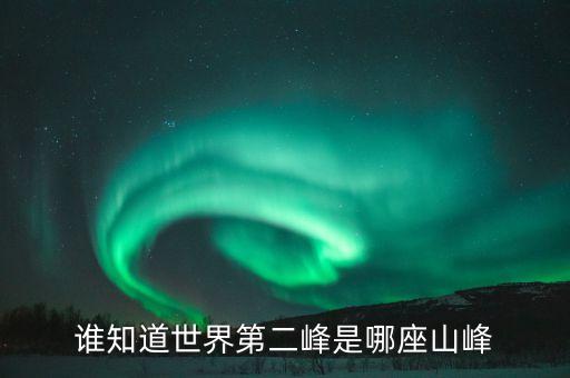 誰(shuí)知道世界第二峰是哪座山峰