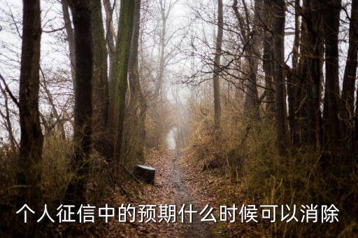 中國正信什么時(shí)候分紅，個(gè)人征信中的預(yù)期什么時(shí)候可以消除