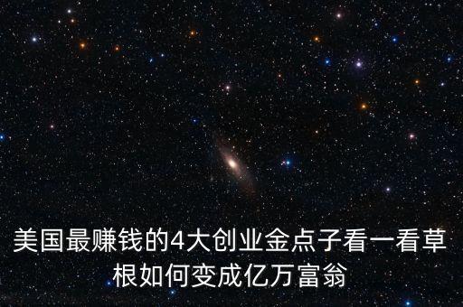 美國(guó)最賺錢的4大創(chuàng)業(yè)金點(diǎn)子看一看草根如何變成億萬(wàn)富翁