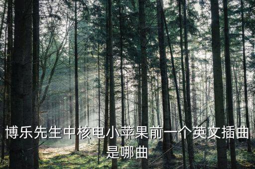 博樂有什么發(fā)電站，博樂先生中核電小蘋果前一個(gè)英文插曲是哪曲