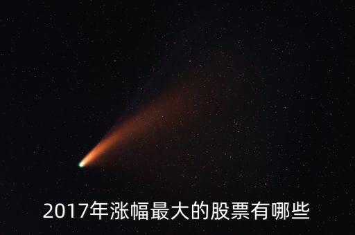 2017年漲幅最大的股票有哪些