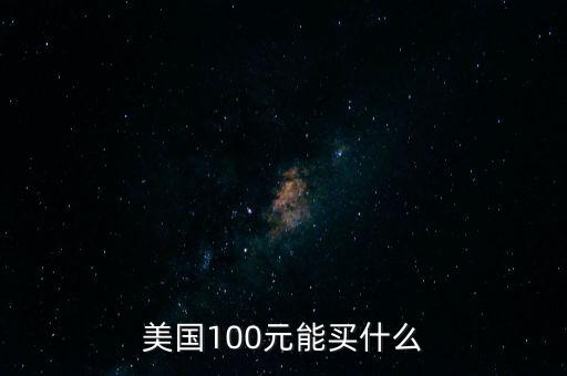 美國100元能買什么