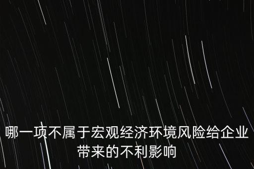 哪一項不屬于宏觀經(jīng)濟環(huán)境風(fēng)險給企業(yè)帶來的不利影響
