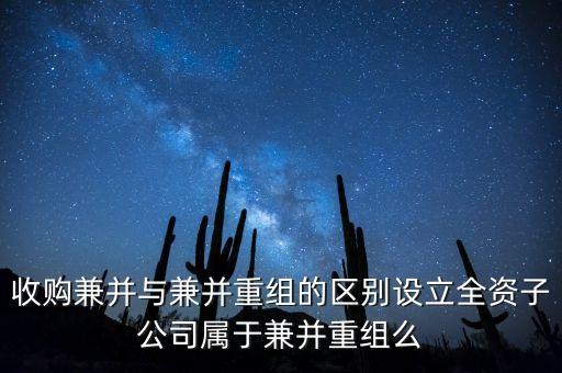新設(shè)立子公司算什么合并，新設(shè)立1全資子公司算同1控制下合并