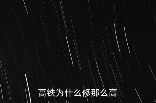 高鐵為什么修那么高