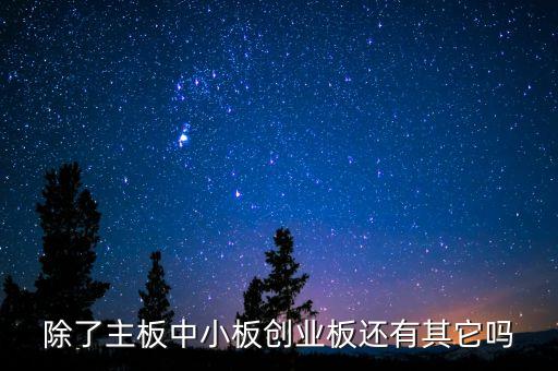除了主板中小板創(chuàng)業(yè)板還有其它嗎