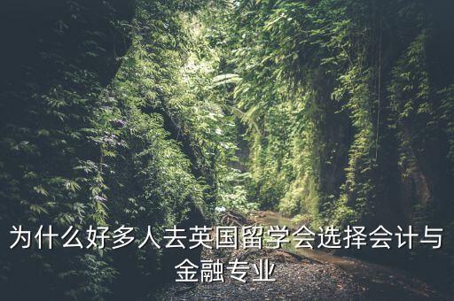 為什么好多人去英國留學(xué)會選擇會計與金融專業(yè)