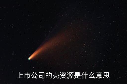 上市公司的殼資源是什么意思
