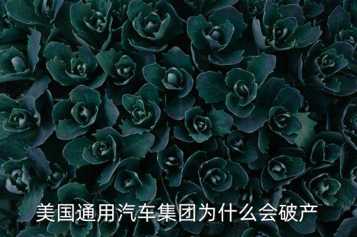 美國通用汽車集團為什么會破產