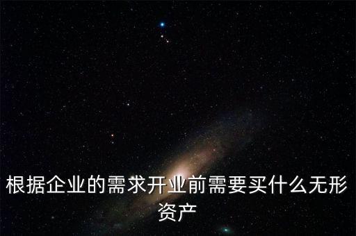 根據企業(yè)的需求開業(yè)前需要買什么無形資產