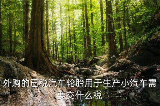 外購(gòu)的已稅汽車輪胎用于生產(chǎn)小汽車需要交什么稅