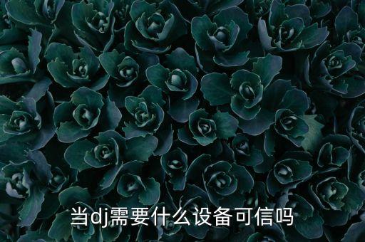做dj需要投資什么設(shè)備，做DJ需要什么設(shè)備