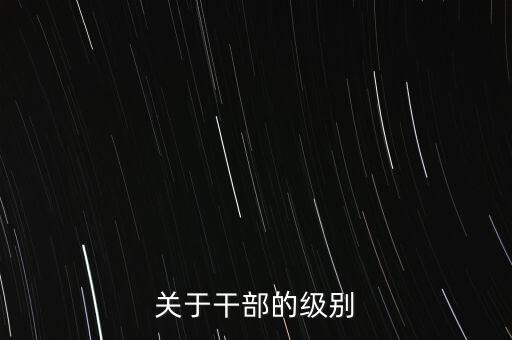 關(guān)于干部的級(jí)別