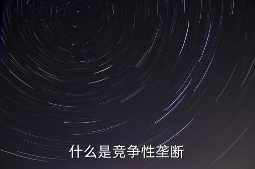什么是競(jìng)爭(zhēng)性壟斷