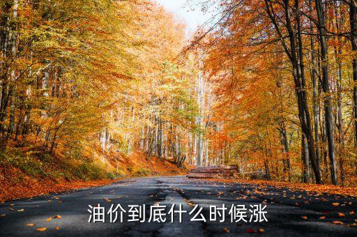 油價到底什么時候漲