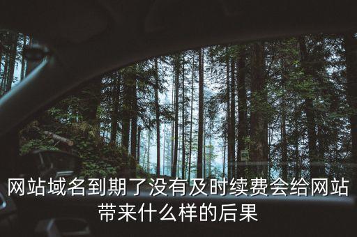 網(wǎng)站域名到期了沒有及時續(xù)費會給網(wǎng)站帶來什么樣的后果