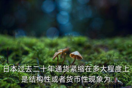日本為什么通縮20年，日本過去二十年通貨緊縮在多大程度上是結(jié)構(gòu)性或者貨幣性現(xiàn)象為
