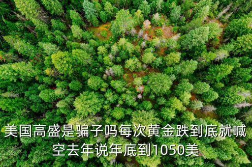 美國高盛是騙子嗎每次黃金跌到底就喊空去年說年底到1050美