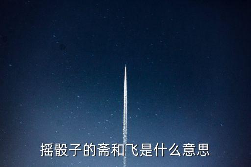 搖骰子的齋和飛是什么意思