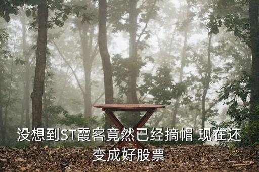 沒想到ST霞客竟然已經(jīng)摘帽 現(xiàn)在還變成好股票