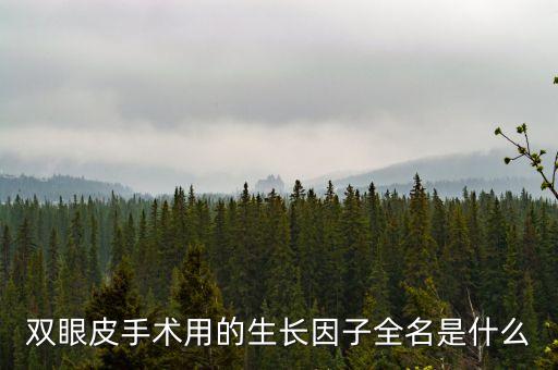 雙眼皮手術用的生長因子全名是什么